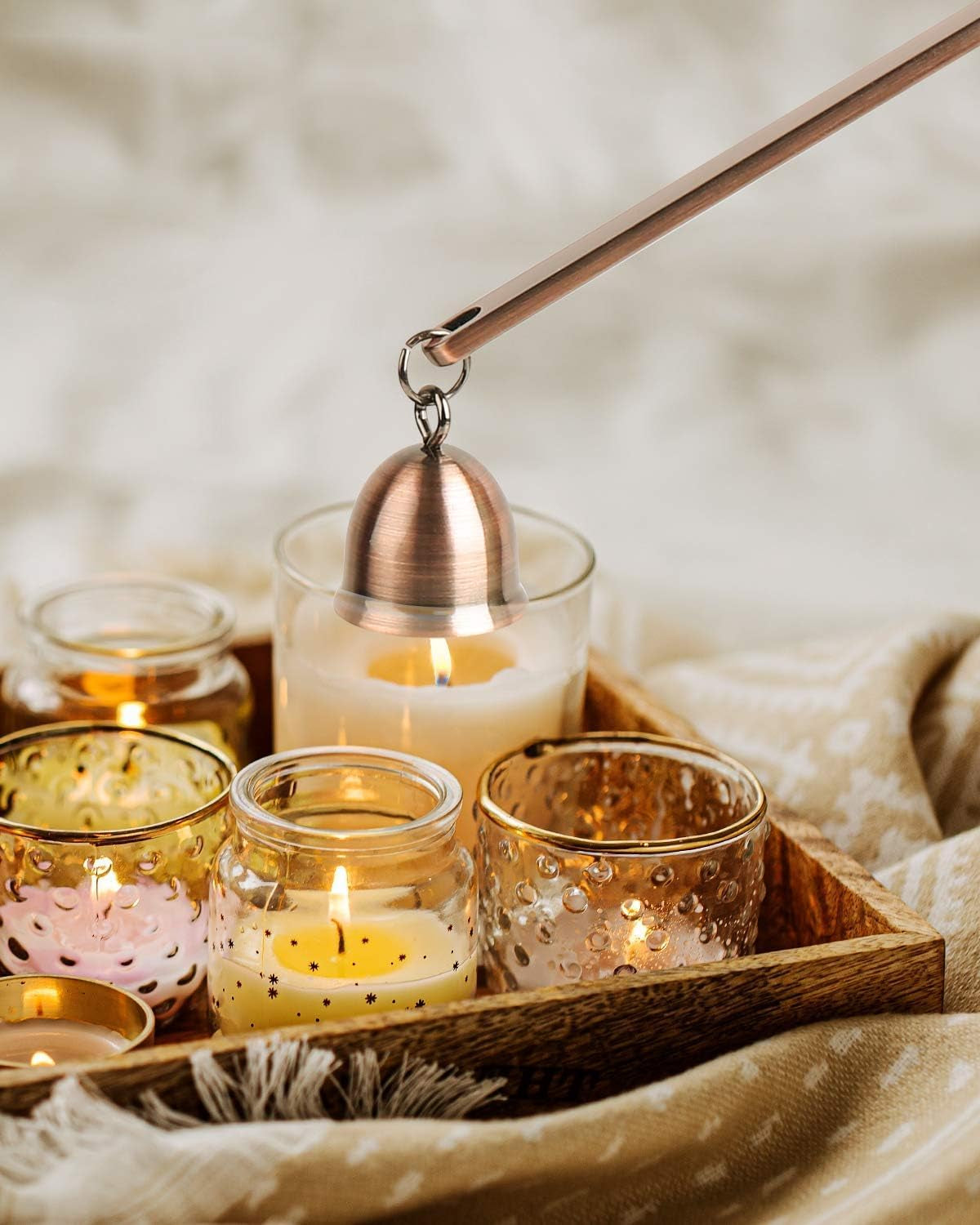 3 in 1 Candle Wick Trimmer Set, Snuffer, Dipper, Cutter, Copper